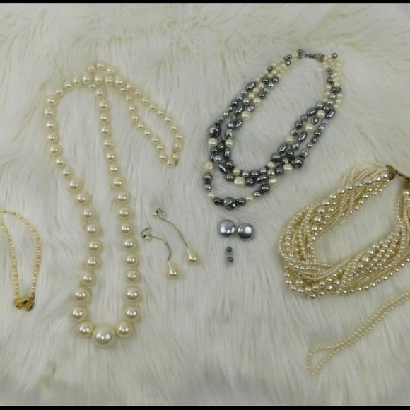 Unbranded Jewelry - LOT Vintage Faux Pearl Costume Jewelry CHARITY